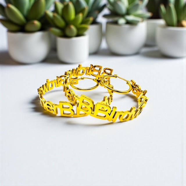 "B.Birdwatcher" Signature Hoop Earrings