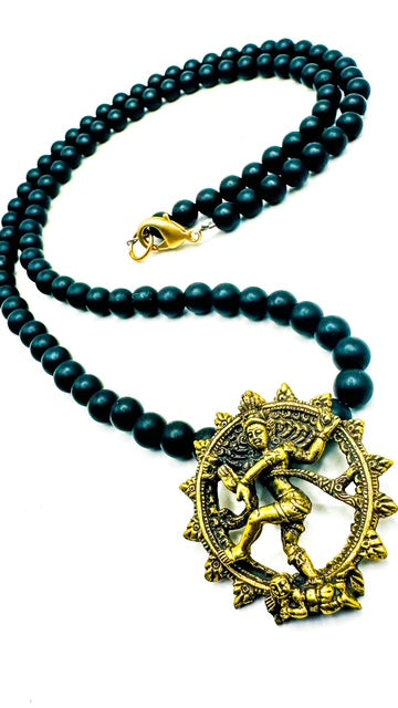Black Onyx and Shiva Necklace
