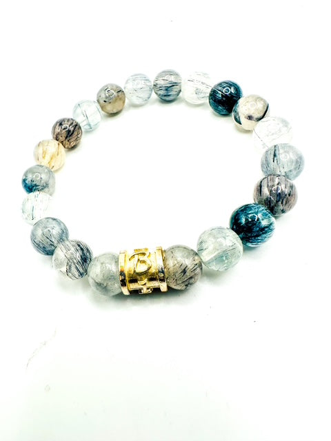 10mm B.1975 Collection Blue Rutilated Quartz