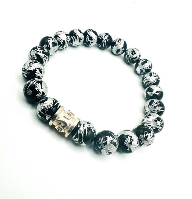 10mm B.1975 Carved Black Onyx