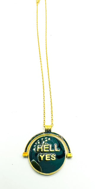 "Hell Yes" Flip Necklace