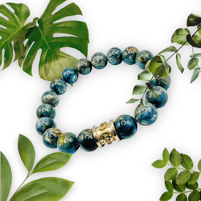 10mm B.1975 Blue Kyanite Gemstone Bracelet