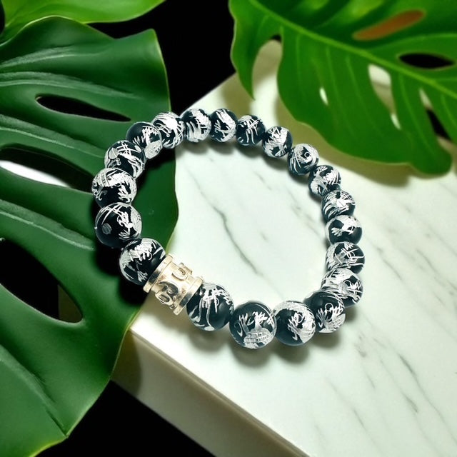 10mm B.1975 Carved Black Onyx