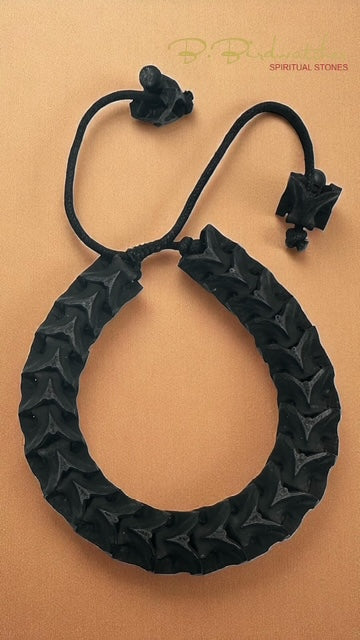 Extra Large Snake Vertebrae Shamballa Style Bracelet BLACK