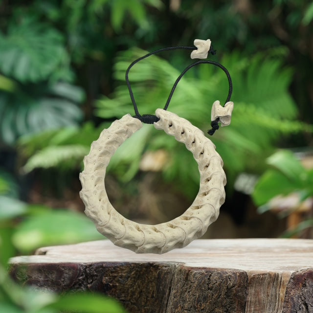 Extra Large Snake Vertebrae Shamballa Style Bracelet