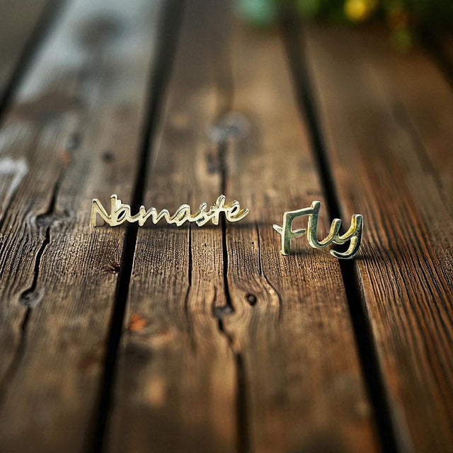 Namaste Fly Sterling Silver Post Earring