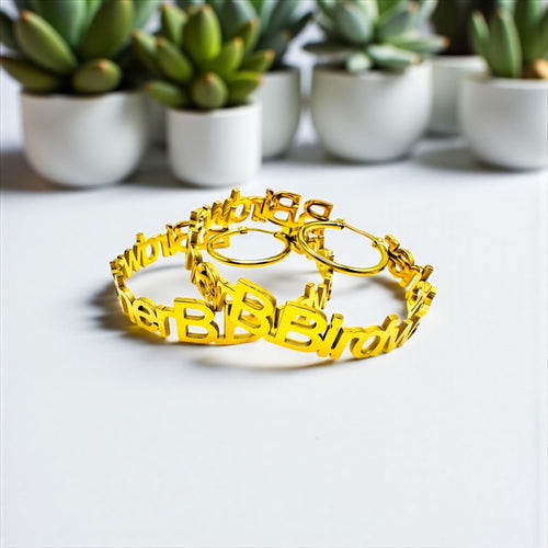 "B.Birdwatcher" Signature Hoop Earrings