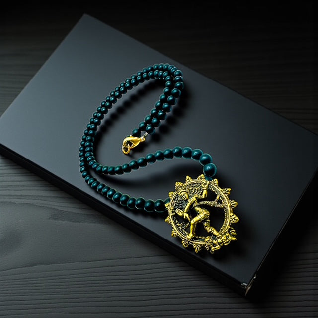 Black Onyx and Shiva Necklace