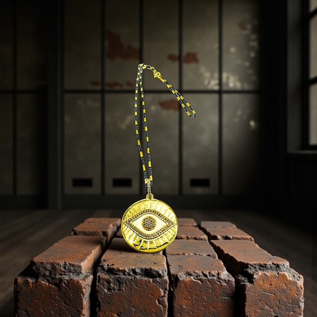 Vermeil Evil Eye with Pave Topaz