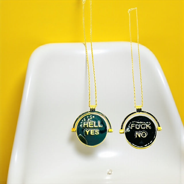 "Hell Yes" Flip Necklace